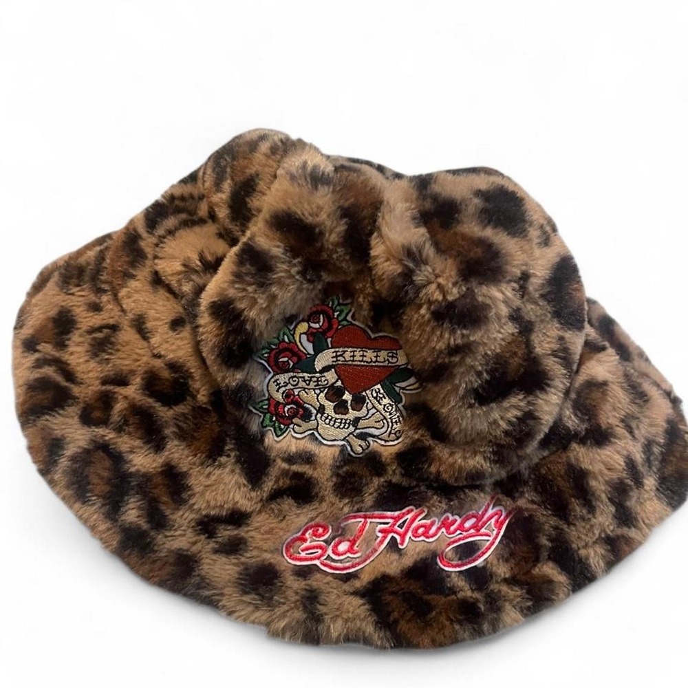 Ed Hardy leopard print polyester bucket
